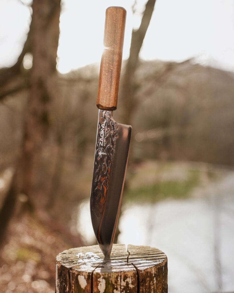 ZAOKA “Santoku” – Handmade Japanese Kitchen Knife