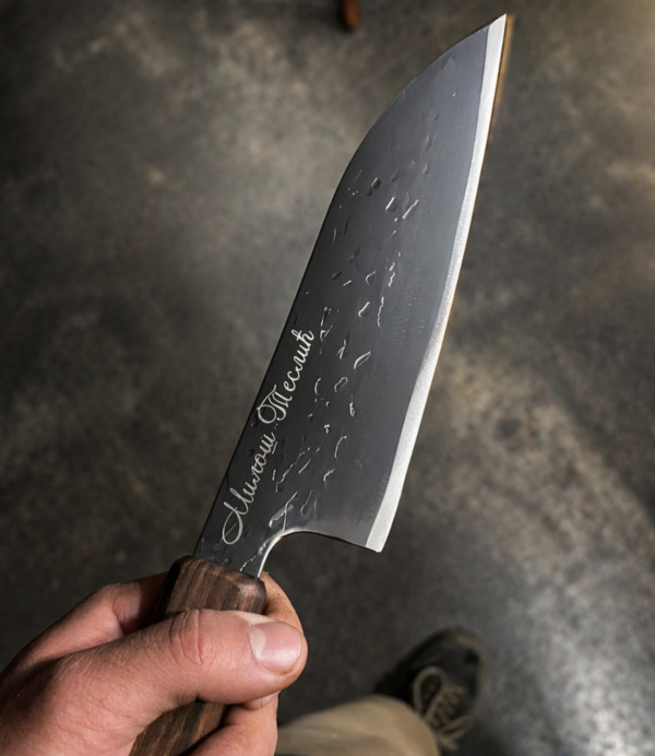 Knife engraving: Name · blade