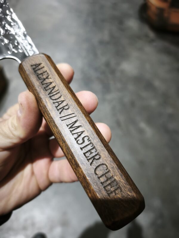 Knife engraving: Name & title · handle